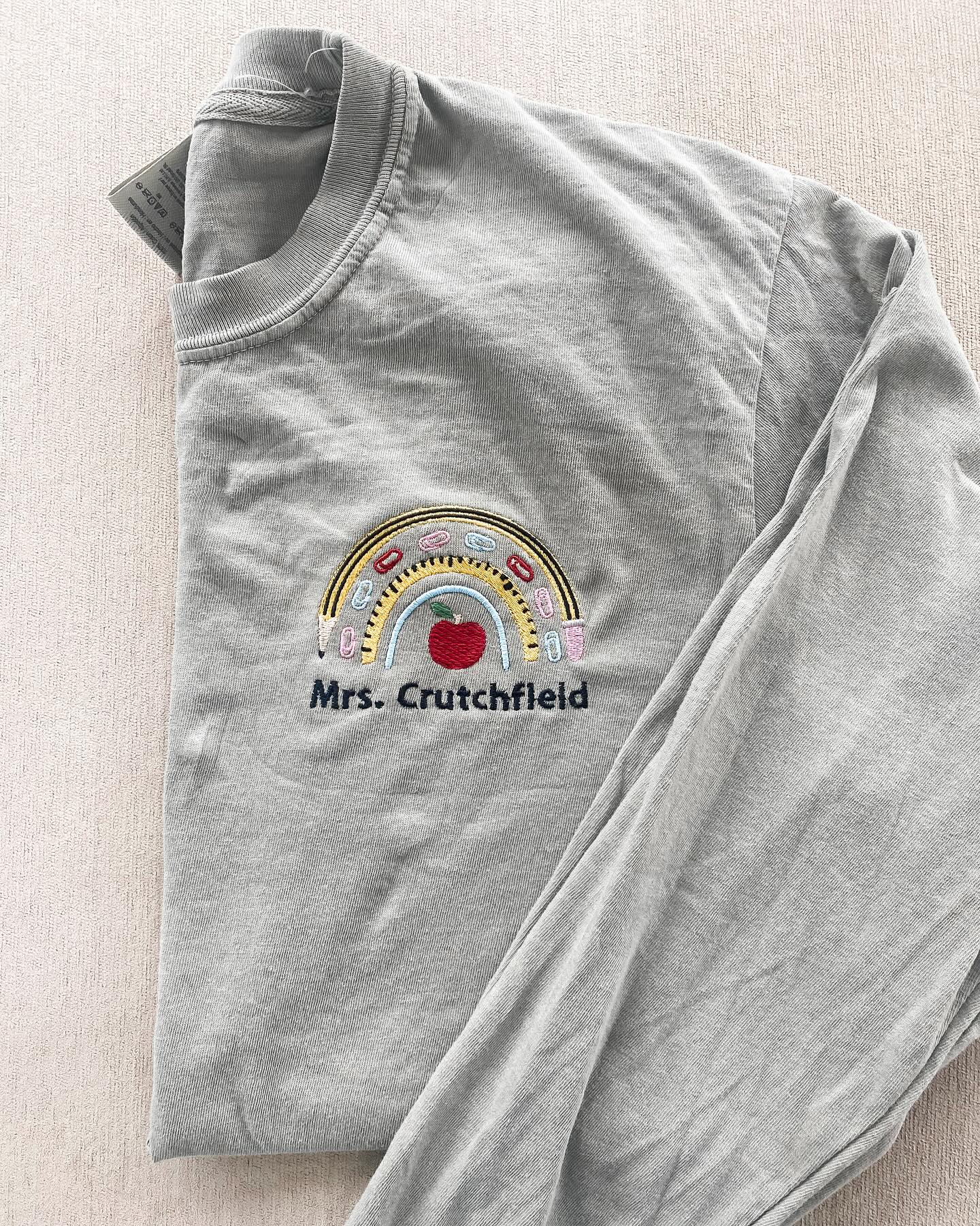 Rainbow Teacher Crewneck